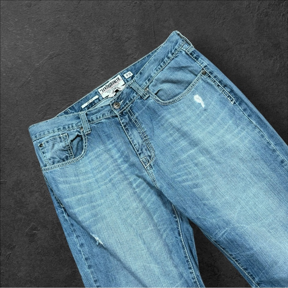 Vintage Ecko Unltd Jeans Men Size W38 Boot Cut 32L Light Wash Hang 'Em High
